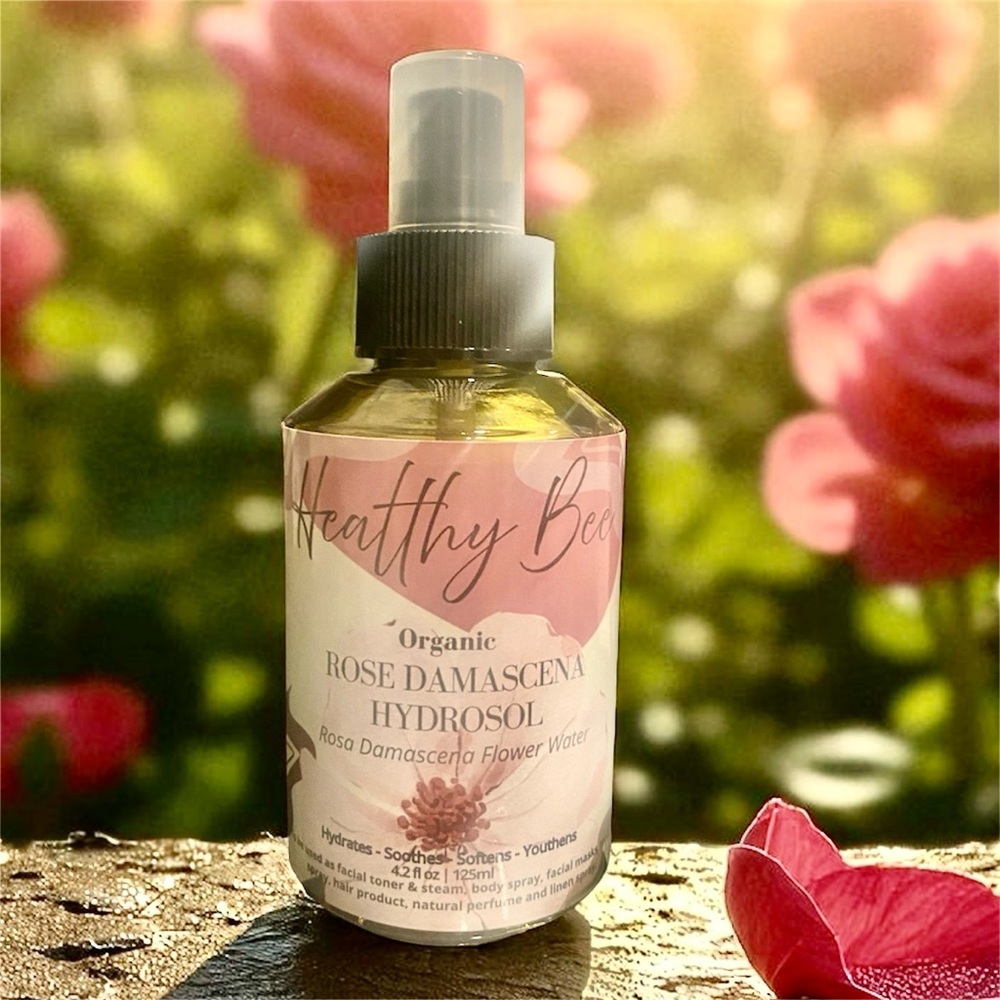 Organic Rose Hydrosol (Rosa Damascena Flower Water) 4.25 oz